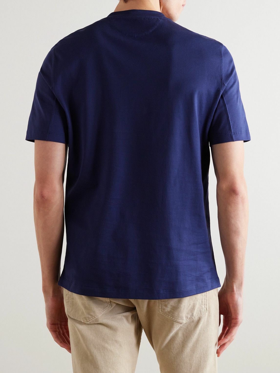 Brunello Cucinelli - Cotton-Jersey T-Shirt - Blue Brunello