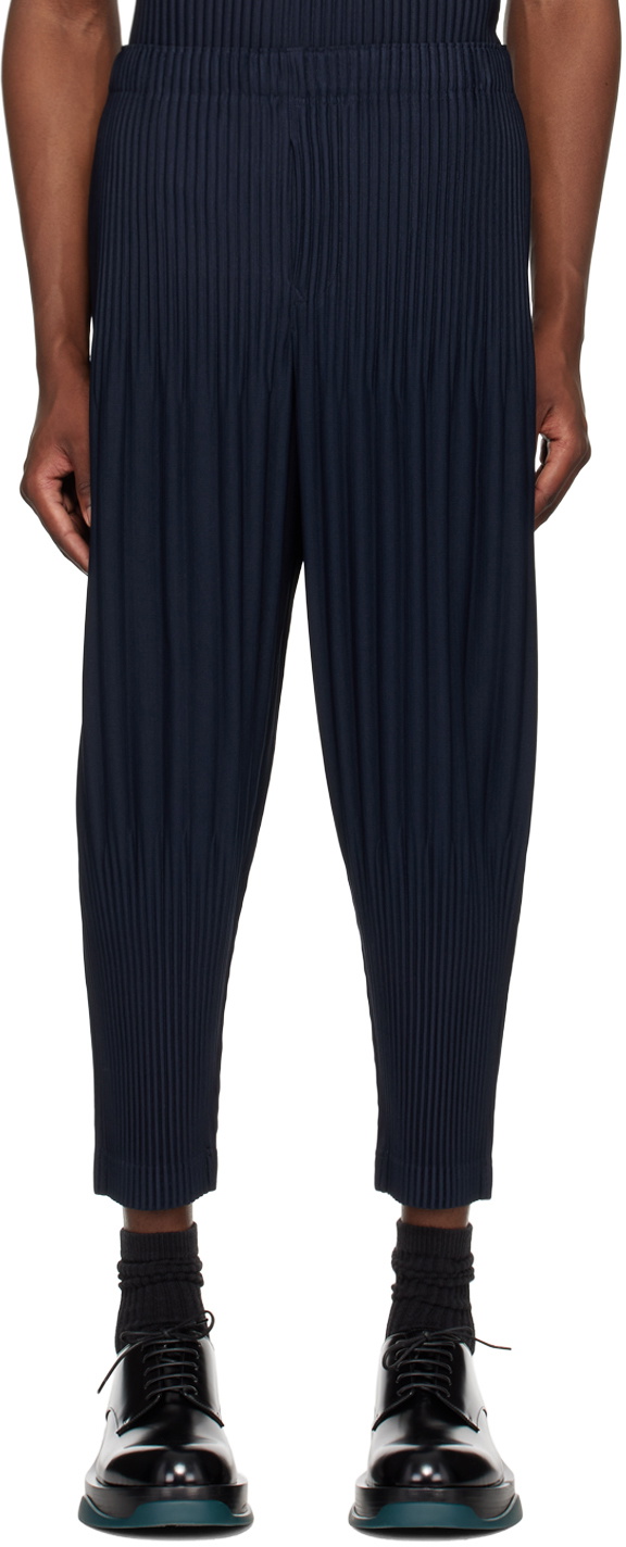 HOMME PLISSÉ ISSEY MIYAKE Navy Basics Trousers Homme Plisse Issey