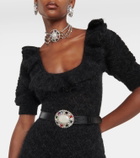 Alessandra Rich Embellished leather belt