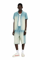 Diesel Shorts in fluid overdyed denim - Denim short pants Mens in Blue