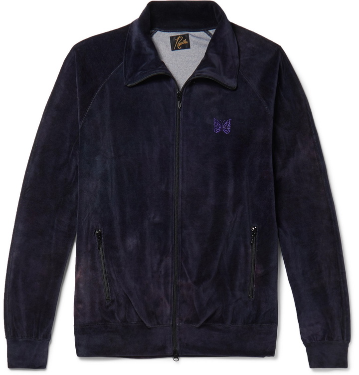 Photo: Needles - Cotton-Blend Velvet Track Jacket - Purple