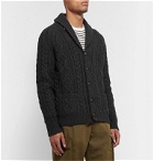 Polo Ralph Lauren - Shawl-Collar Cable-Knit Wool and Cashmere-Blend Cardigan - Black