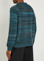 Begg & CO Kai Striped Cashmere Sweatshirt Blue