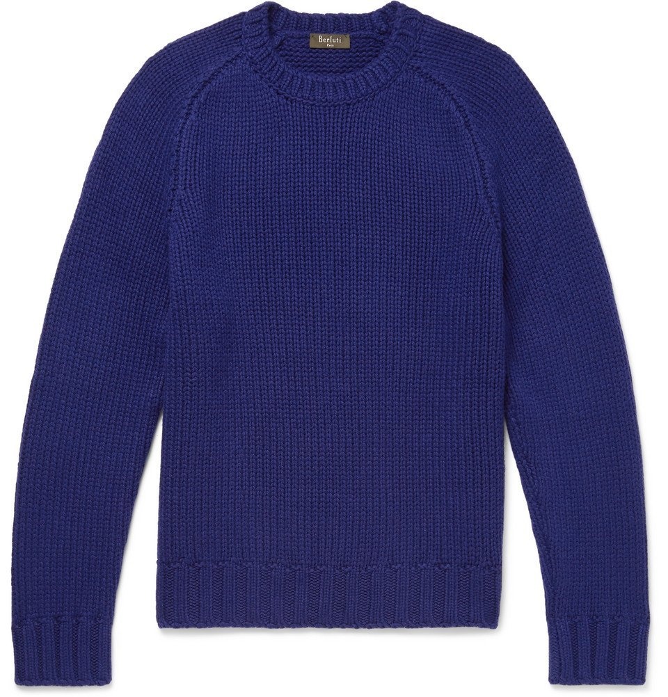 Berluti - Ribbed Cashmere Sweater - Men - Purple Berluti