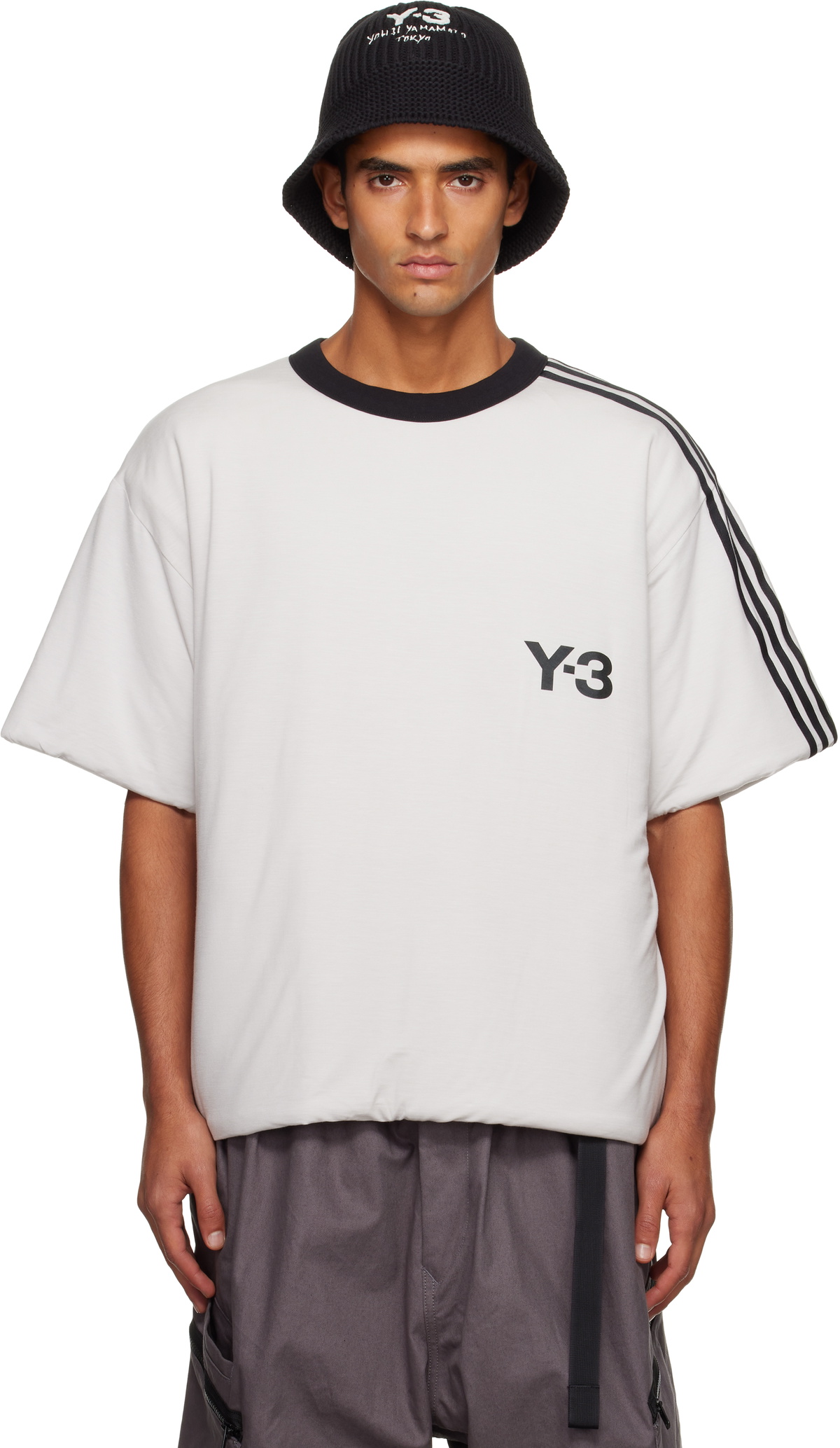 Y-3 Black Toketa Print Long Sleeve T-Shirt Y-3