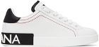 Dolce & Gabbana White Embossed Sneakers