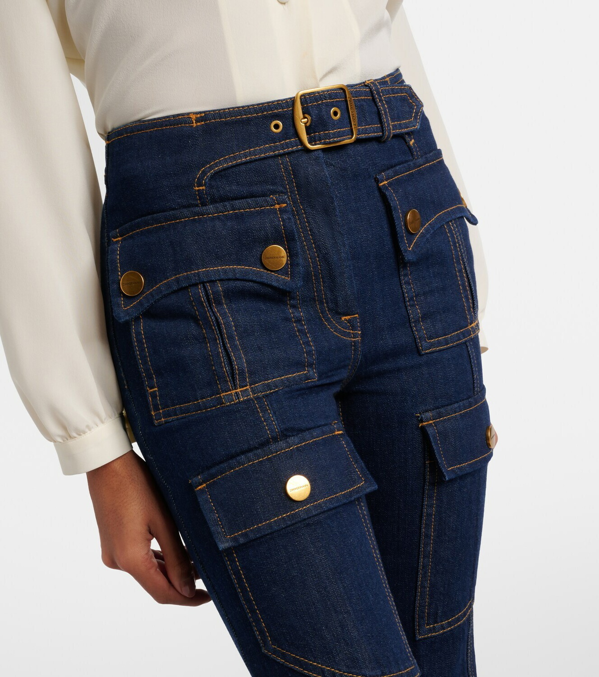 Zimmermann Luna belted flared jeans