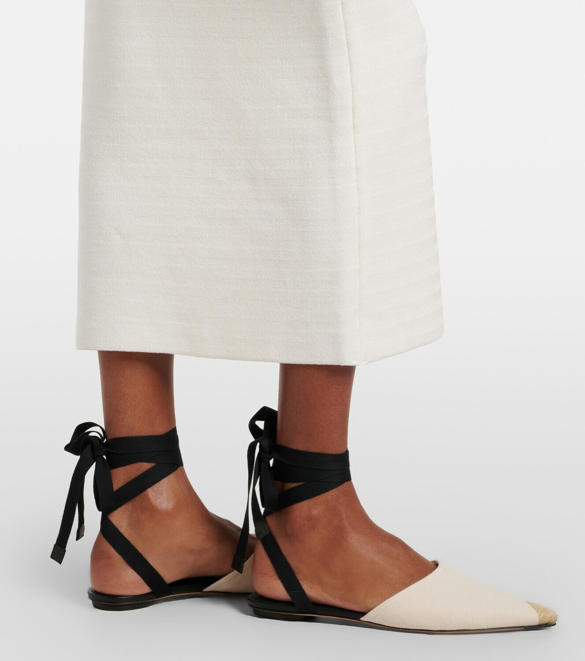 Jacquemus Embroidered canvas flats