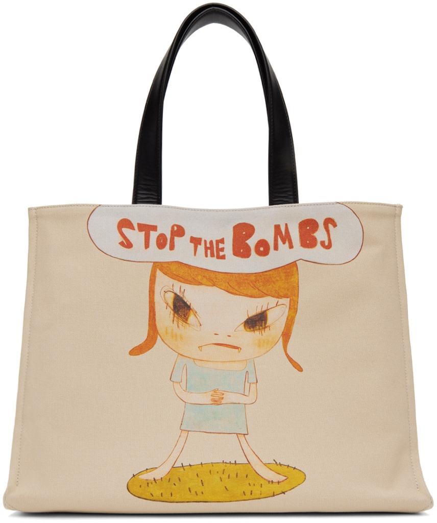 Photo: Stella McCartney Beige 'Stop The Bombs' Tote