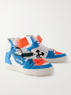 Off-White - 3.0 Off Court Supreme Suede, Leather and Shell High-Top Sneakers - Blue