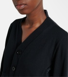Sacai Paneled cotton-blend cardigan