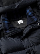 Burberry - Hooded Panelled Quilted Shell Down Jacket - Blue