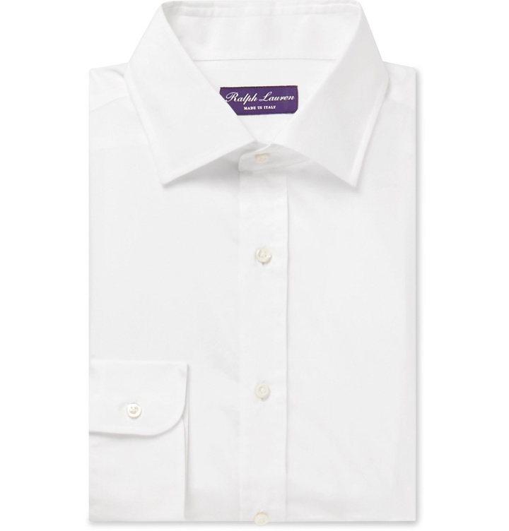 Photo: Ralph Lauren Purple Label - Cotton and Silk-Blend Shirt - White