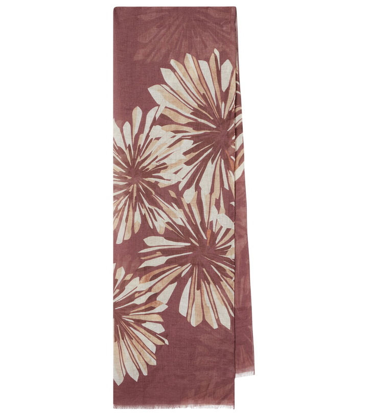 Photo: Brunello Cucinelli Floral linen scarf