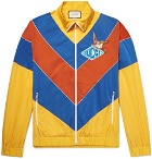 Gucci - Appliquéd Colour-Block Shell Jacket - Men - Yellow
