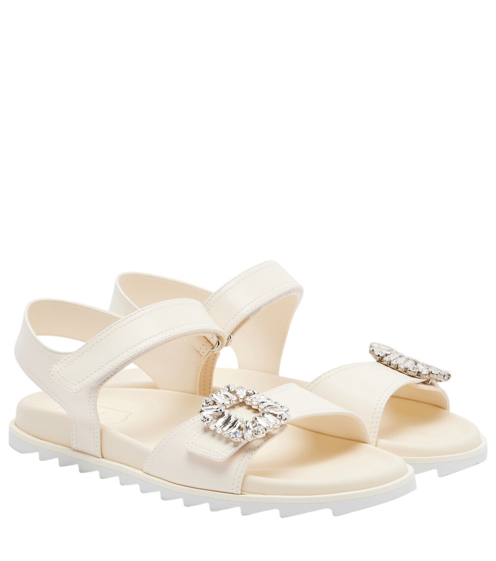 Photo: Roger Vivier Slidy Viv' embellished leather sandals