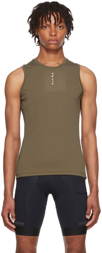 Photo: PEdALED Khaki Polyester Tank Top