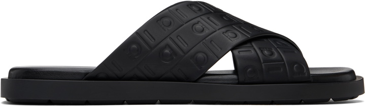 Photo: Ferragamo Black Monogram Sandals