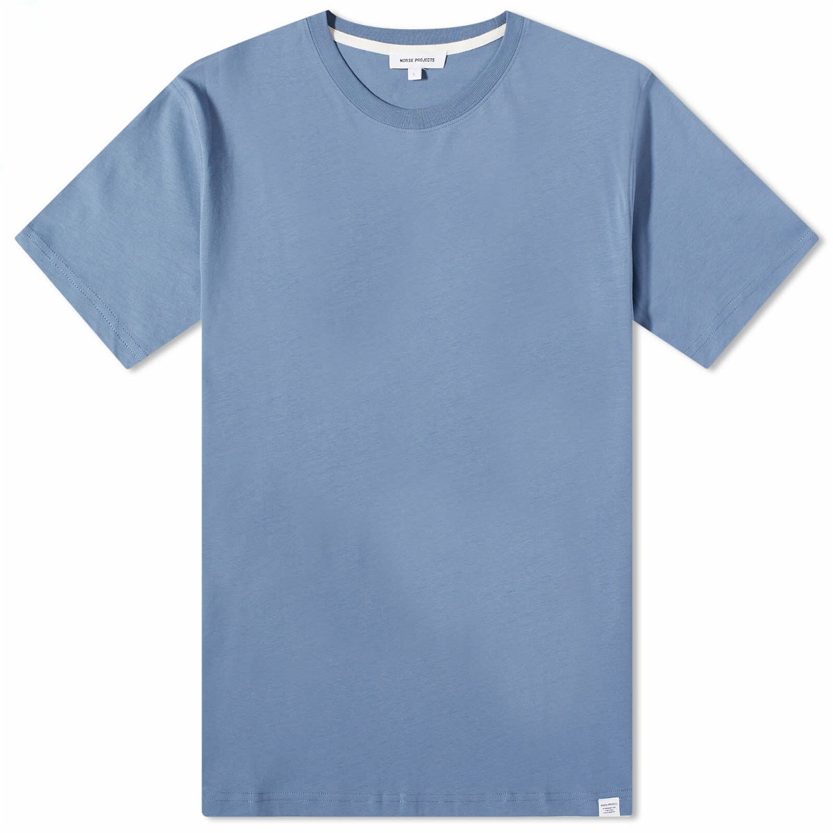 Norse Projects Men's Niels Standard T-Shirt in Light Stone Blue Norse ...
