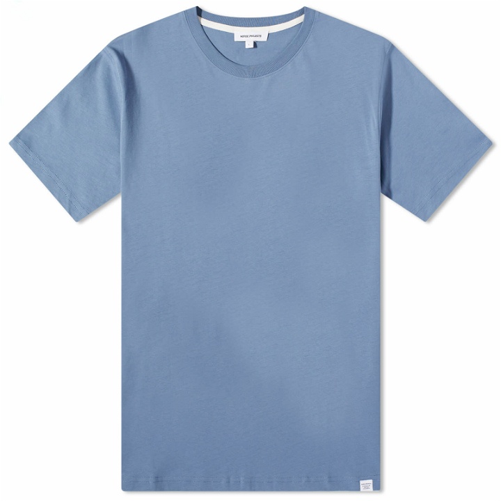 Photo: Norse Projects Men's Niels Standard T-Shirt in Light Stone Blue