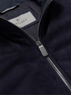Canali - Impeccabile Quilted Wool and Suede Bomber Jacket - Blue