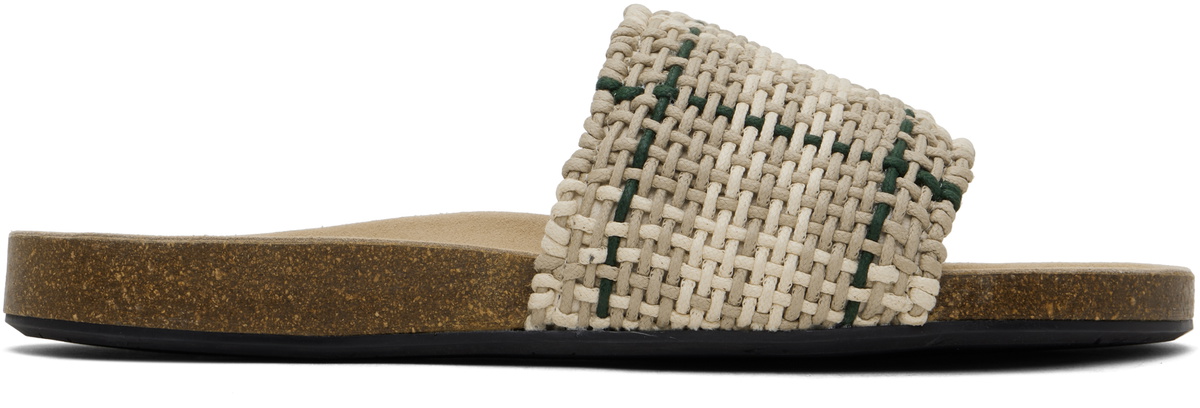 JW Anderson / ブラック ストライプ プラットフォーム サンダル JW Anderson Black Stripe Platform Sandals JW Anderson