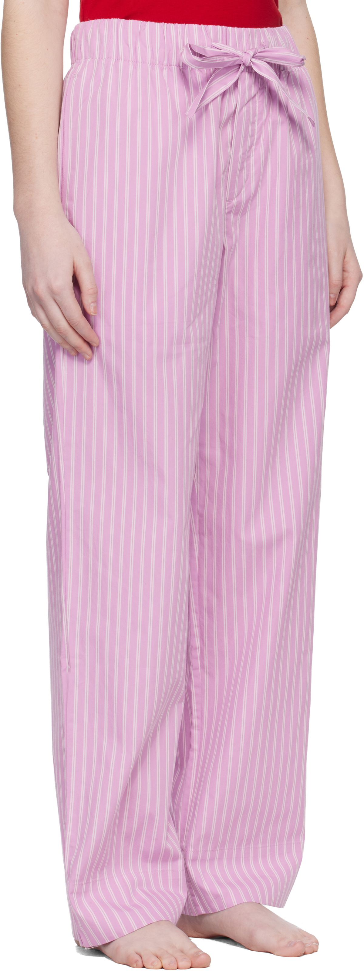 Tekla Pink Poplin Pyjama Pants