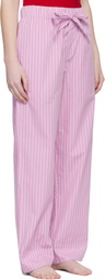 Tekla Pink Poplin Pyjama Pants