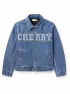 Cherry Los Angeles - Logo-Print Denim Blouson Jacket - Blue