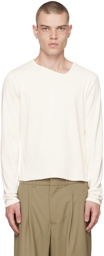 Bianca Saunders White Asymmetric Long Sleeve T-Shirt