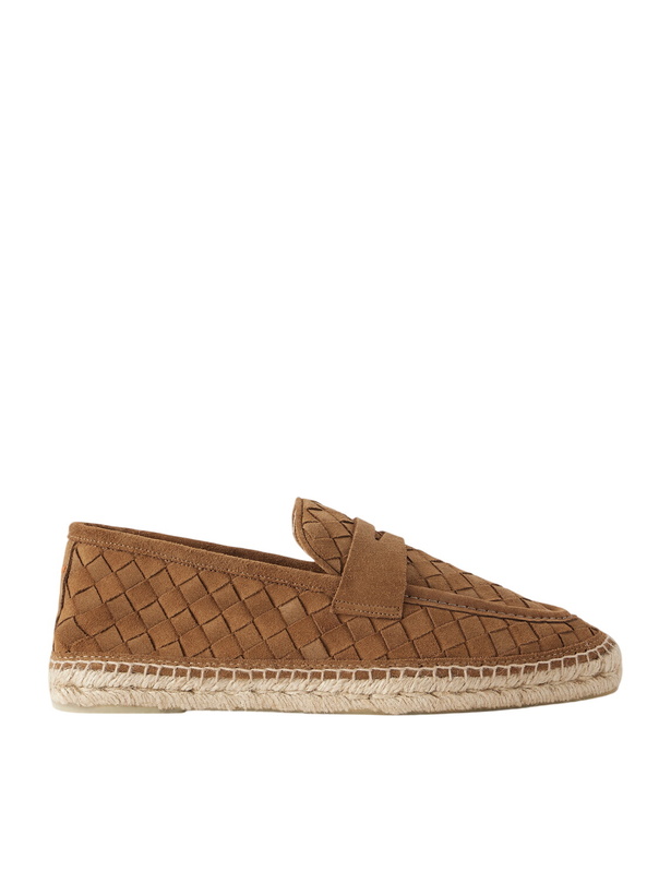Photo: Castañer - Nilo Woven Suede Espadrilles - Brown