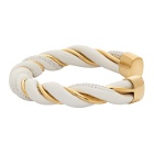 Bottega Veneta White and Gold Twist Bracelet