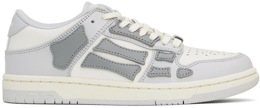 AMIRI Gray & White Skel Top Low Sneakers Amiri