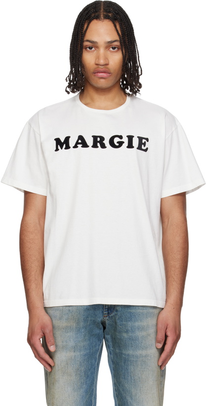 Photo: MM6 Maison Margiela Off-White Vintage Jersey 'Margie' T-shirt