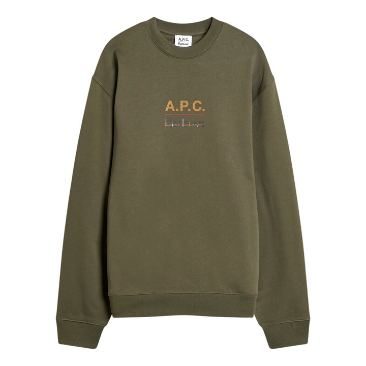 Photo: Barbour Men's x A.P.C. Sweatshirt in Sage Green