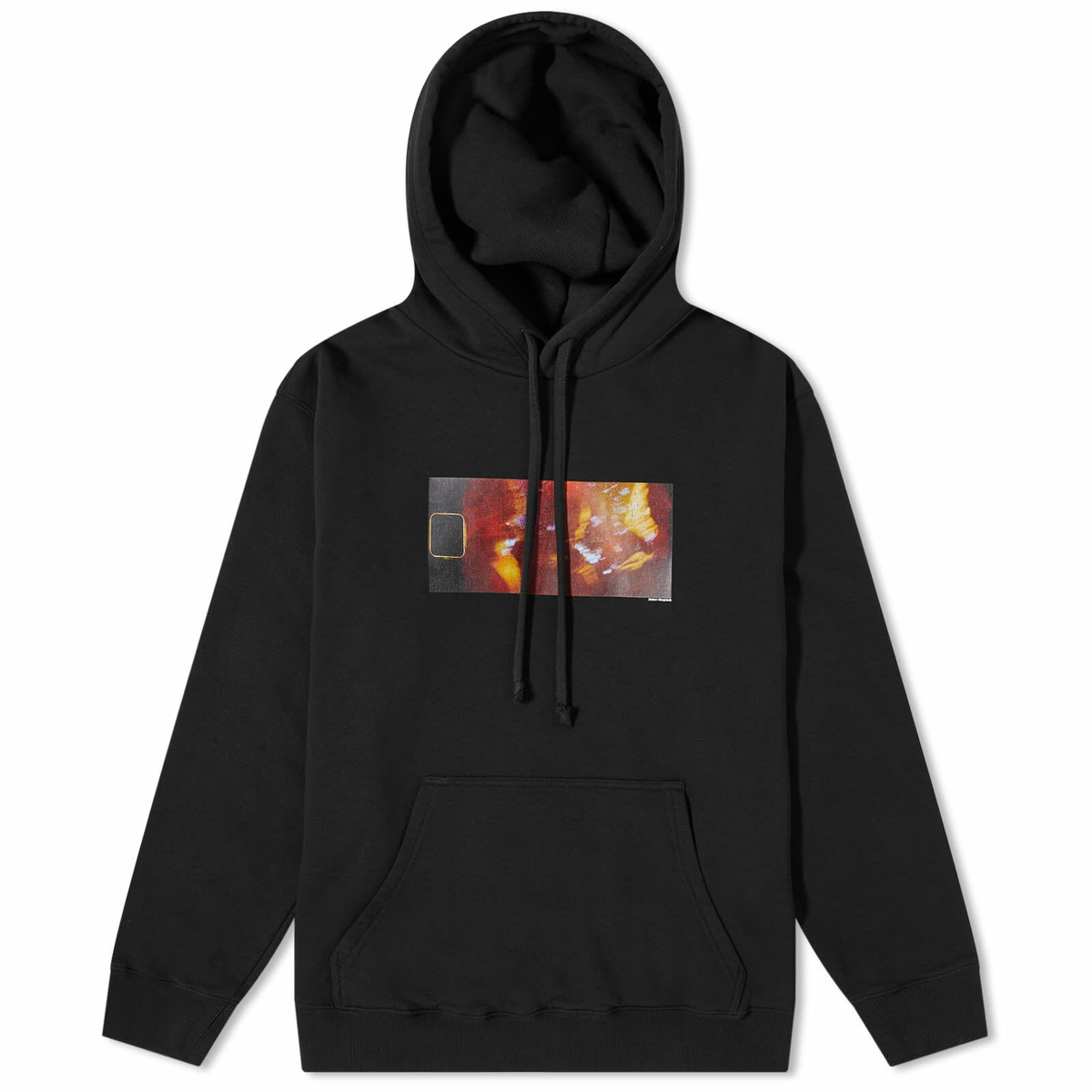 MM6 Maison Margiela Men's Graphic Back Print Hoody in Black