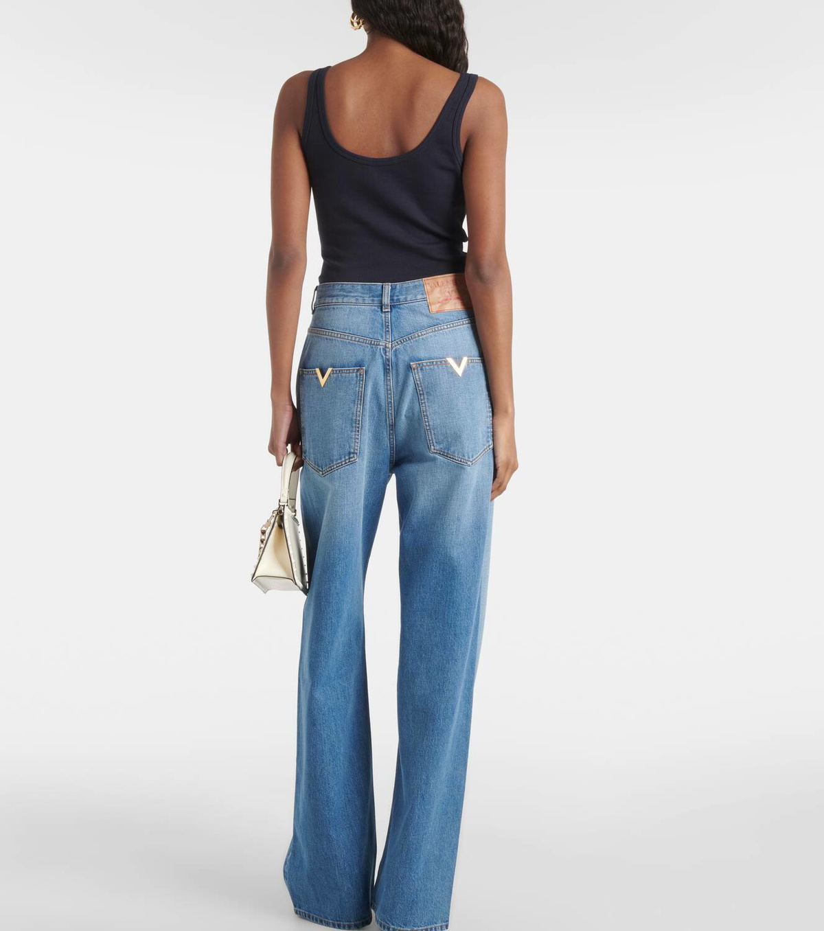 【Valentino】 High-riseワイドレッグジーンズ Valentino High-rise wide-leg jeans Valentino