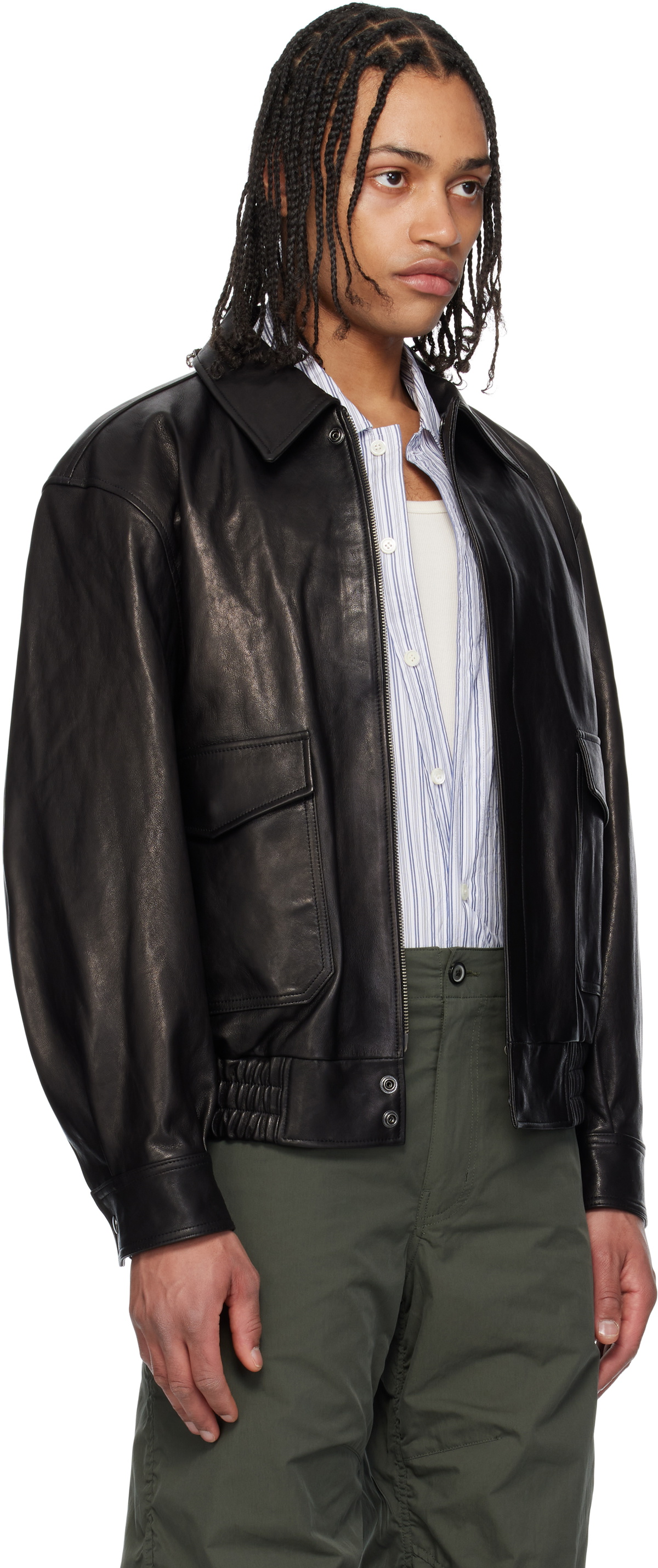 COOR Black Vegetable A-2 Leather Jacket
