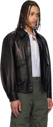 COOR Black Vegetable A-2 Leather Jacket