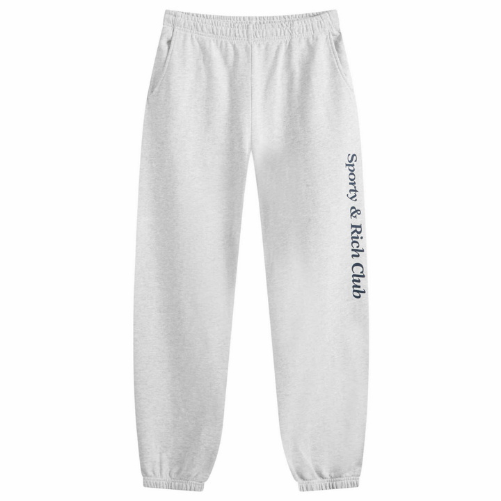 Photo: Sporty & Rich Men's Starter Sweat Pants in Heather Grey/Navy