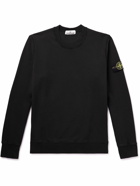 Stone Island - Logo-Appliquéd Cotton-Jersey Sweatshirt - Black