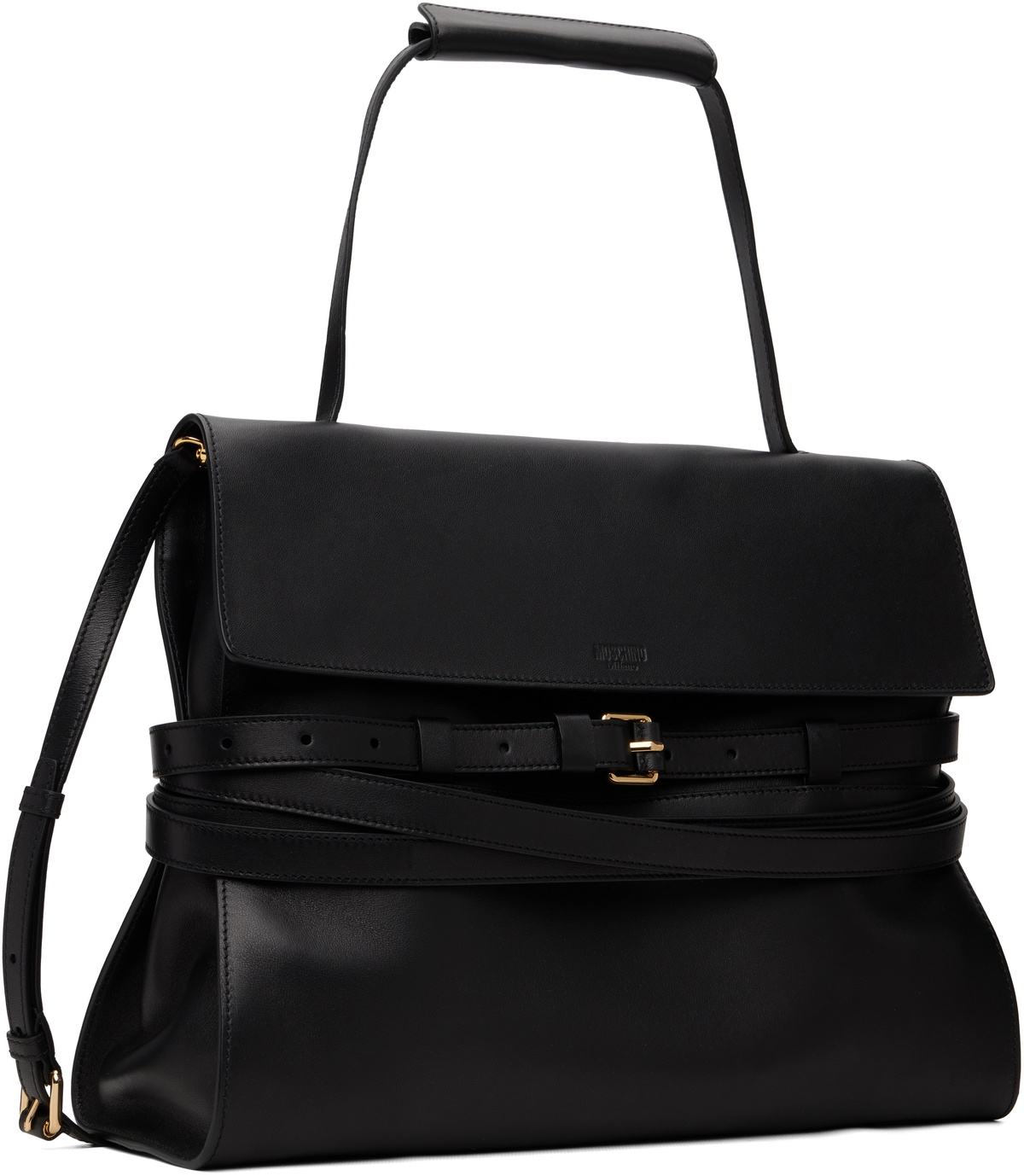 Moschino Black 'Tie Me' Medium Bag