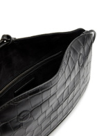 Staud Eve Crocodile-effect Leather Clutch - Black - One Size