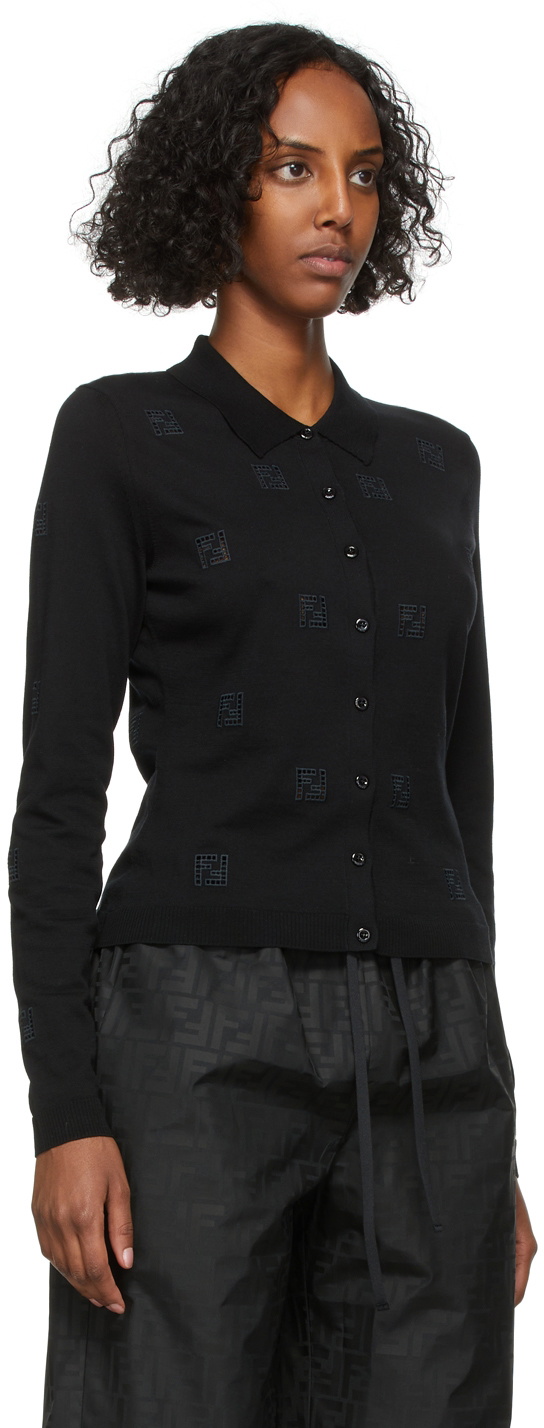 Fendi Black FF Cardigan Fendi