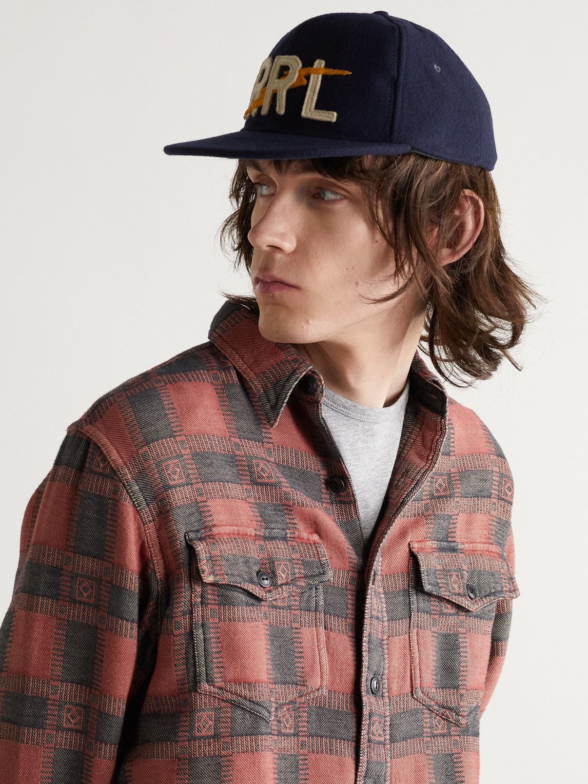 RRL - Logo-Appliquéd Wool-Blend Felt Cap RRL