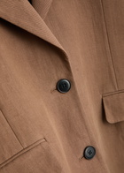 Skall Studio Milan Linen-blend Blazer Brown
