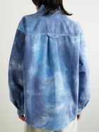 ERL - Tie-Dyed Cotton-Corduroy Shirt - Blue