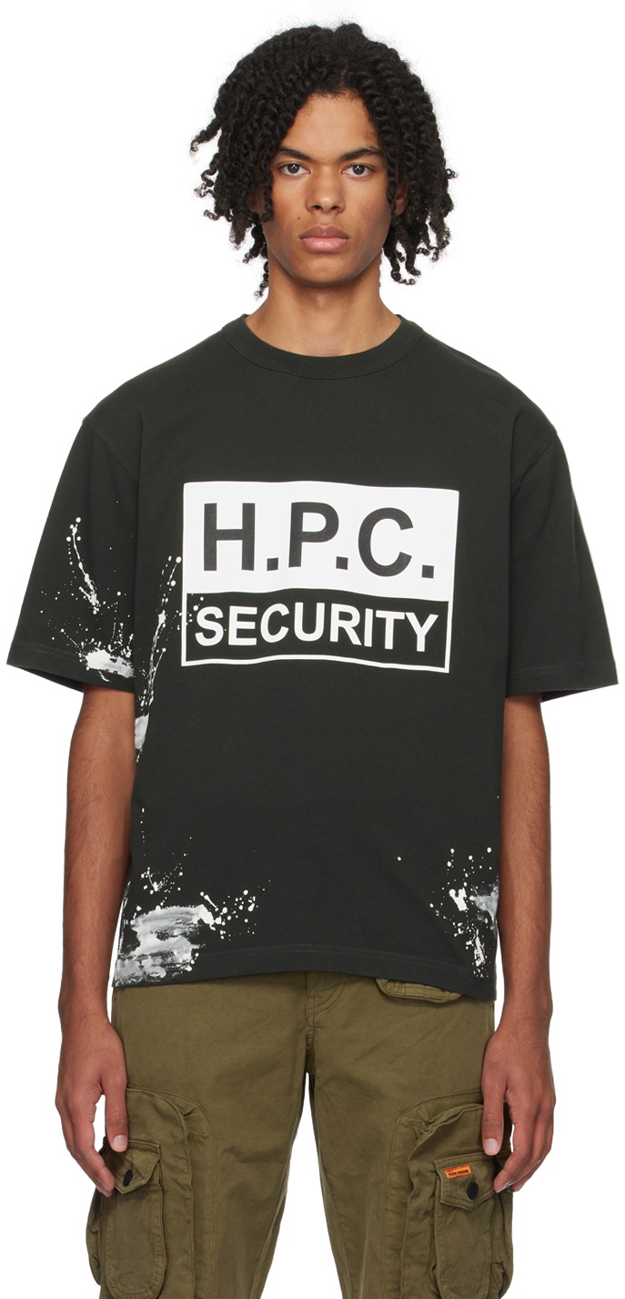 【関税込み】Heron Preston ブラック H.P.C. Security Tシャツ Heron Preston Black 'H.P.C. Security' T-Shirt Heron Preston