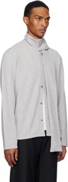 MM6 Maison Margiela Gray Long Sleeve Scarf Sweatshirt