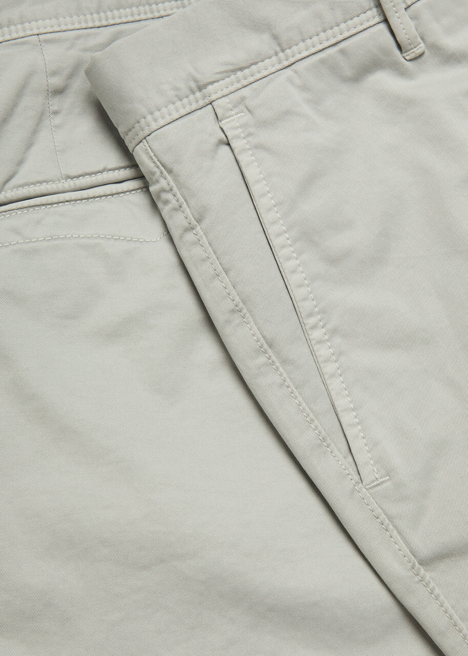 Slowear Slim-leg Stretch-cotton Trousers Light Grey
